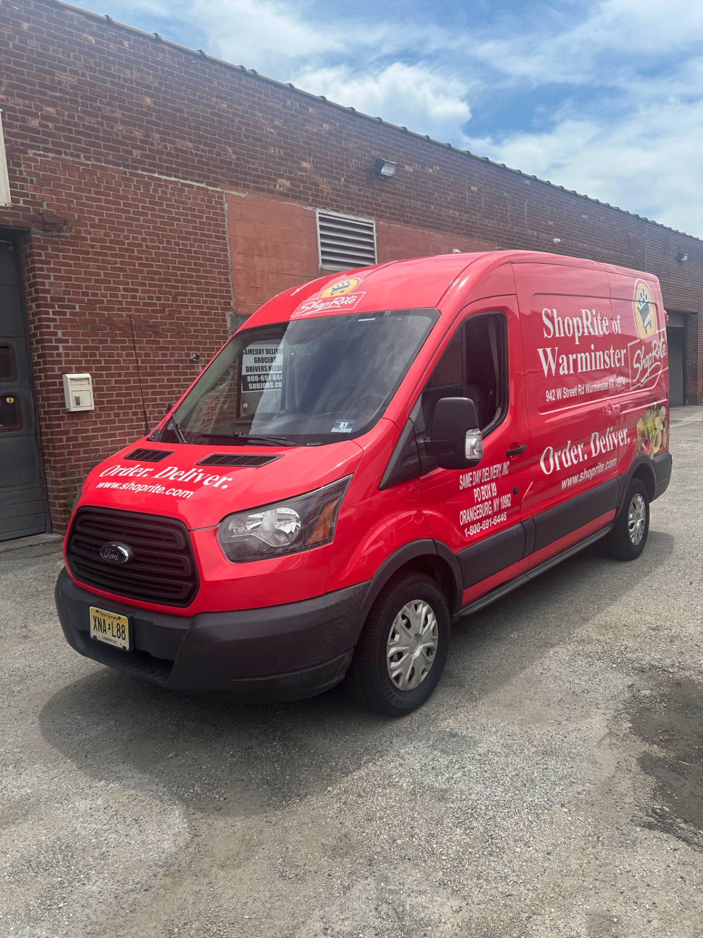 ShopRite of Warminster delivery van — front view