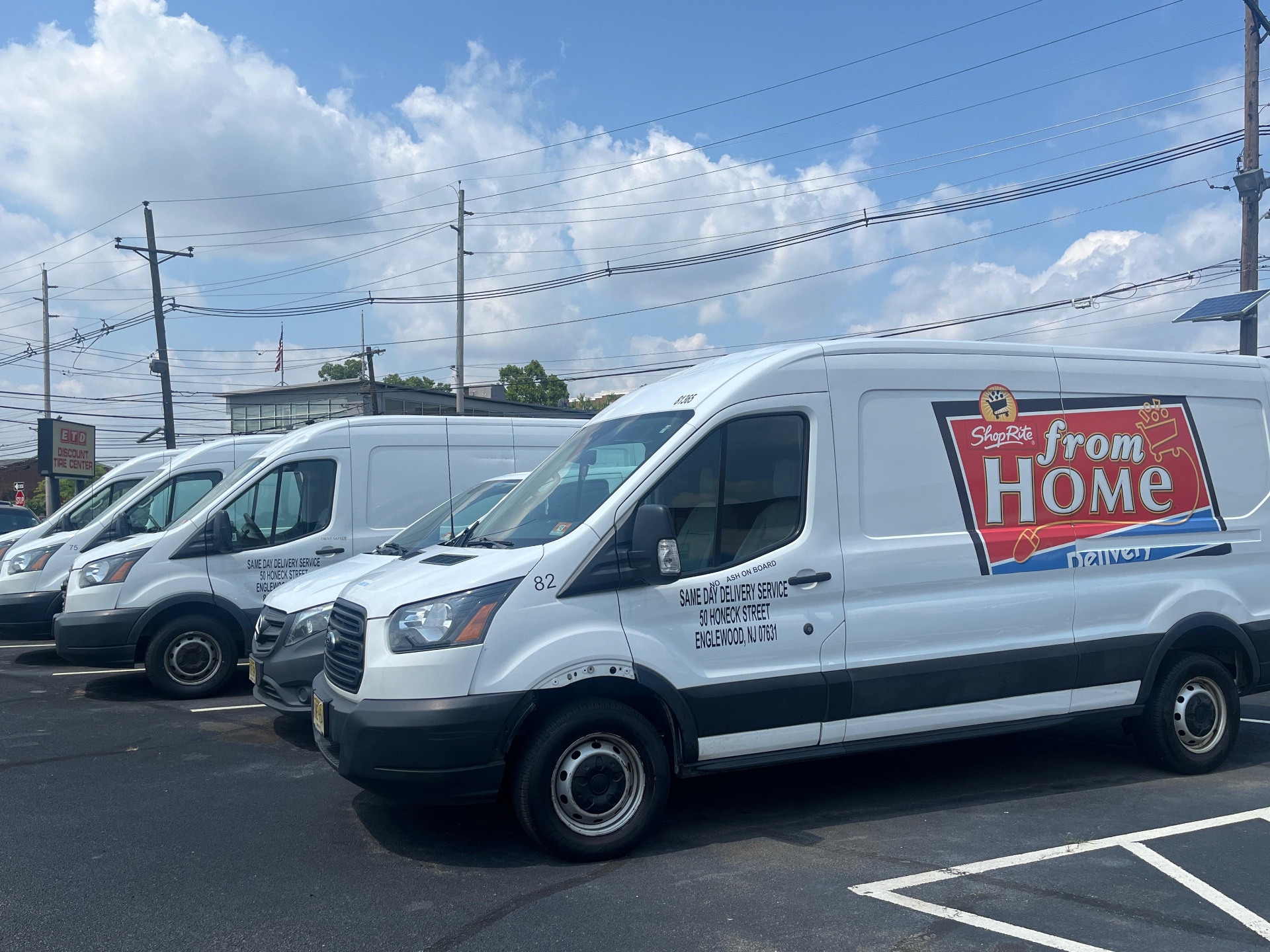 SameDay Delivery van branded for ShopRite from Home